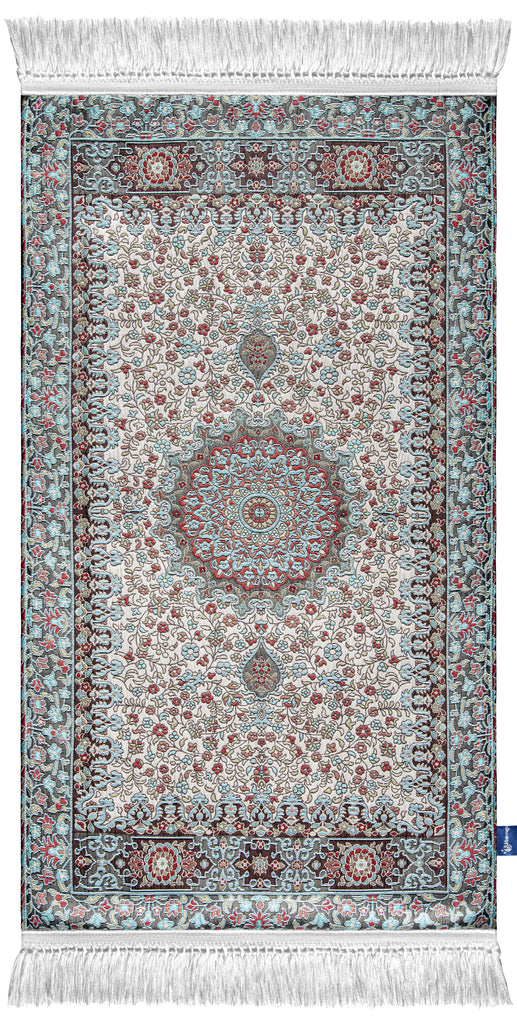 blue iranian prayer mat aethetic | urban rugs co