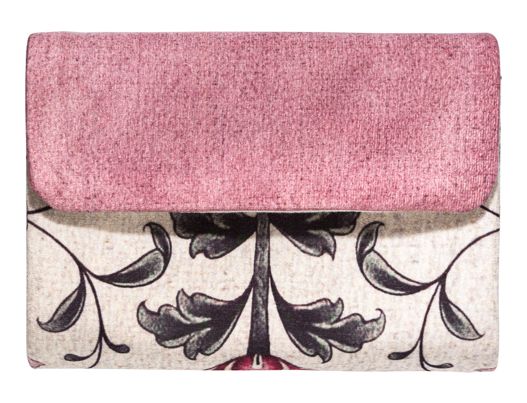 pink green floral portable prayer musallah | Urban Rugs co