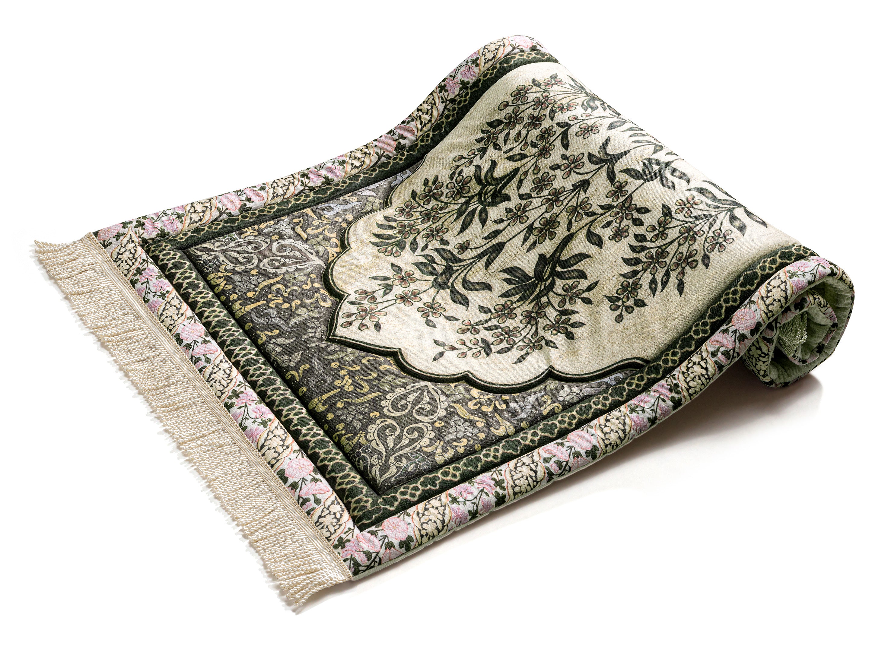Premium Prayer Rug Antique Floral Premium Prayer Mat | Urban Rugs Co